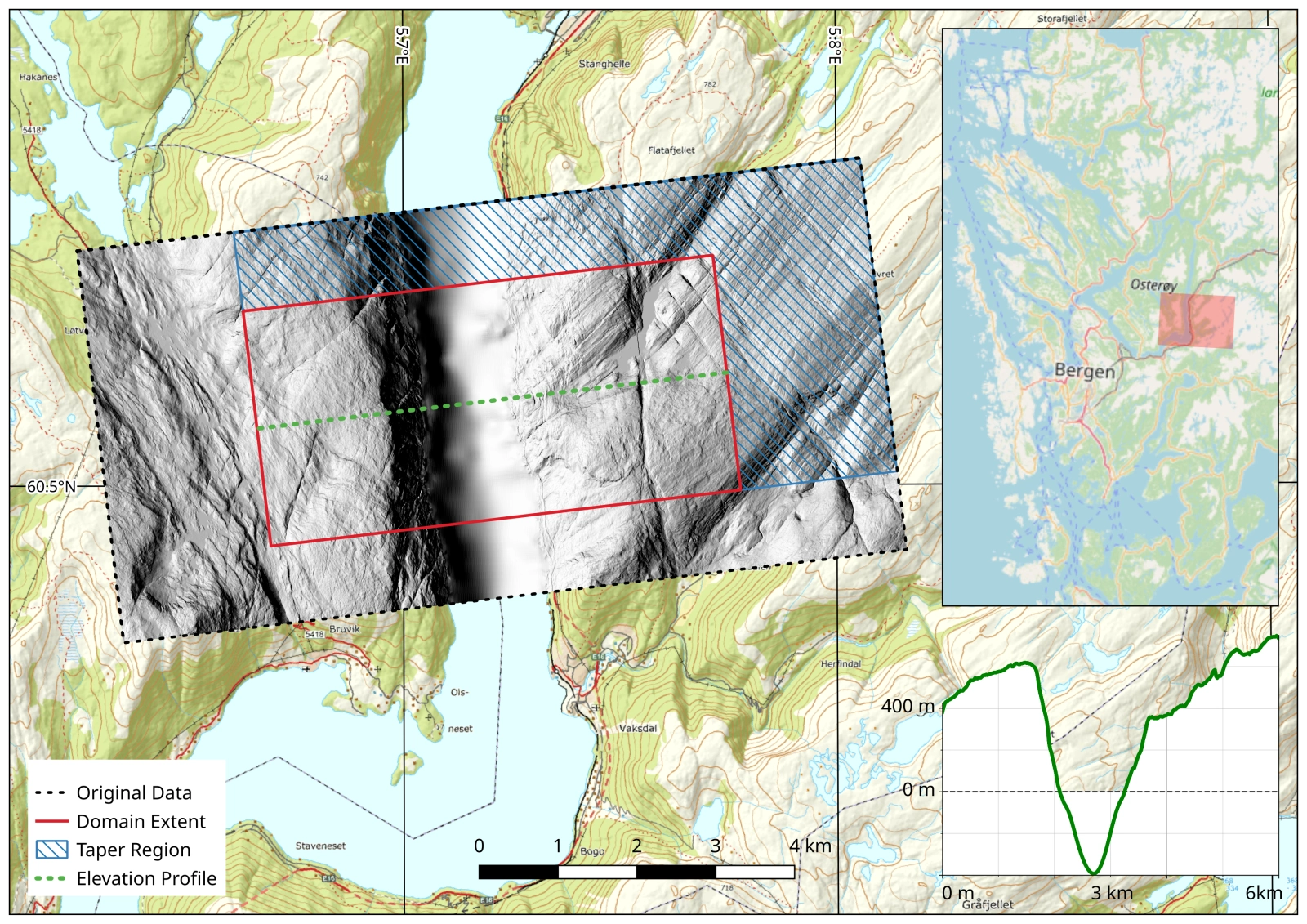 Map of the veafjorden domain